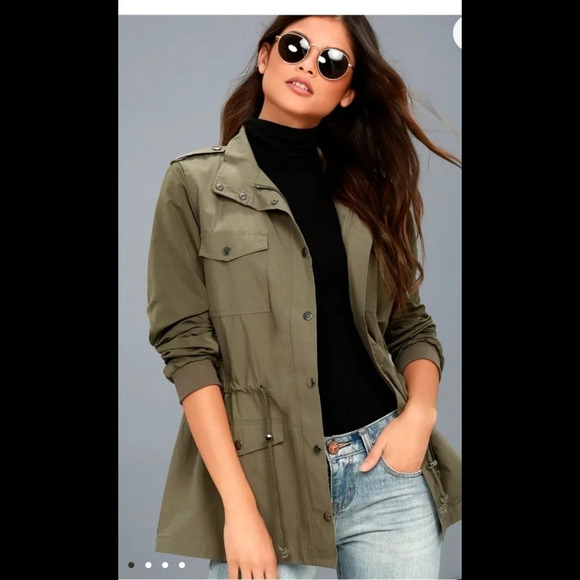 Lulus Jackets & Blazers - Lulu's Style Sergeant Olive Green Jacket